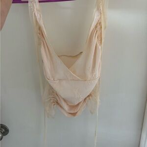 Elegant Cream Draped Top